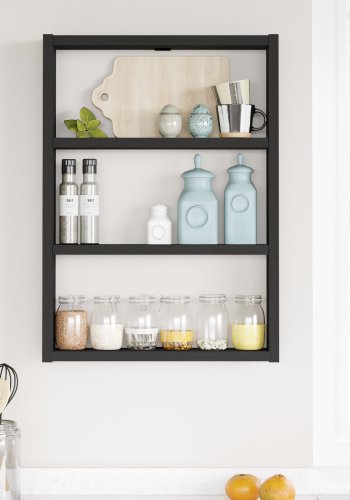 NORDVRK PR1 vegghylle - sort melamin