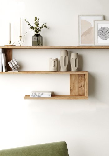 NORDVRK WL10 vegghylle - naturlig melamin