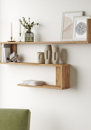 NORDVRK WL10 vegghylle - naturlig melamin