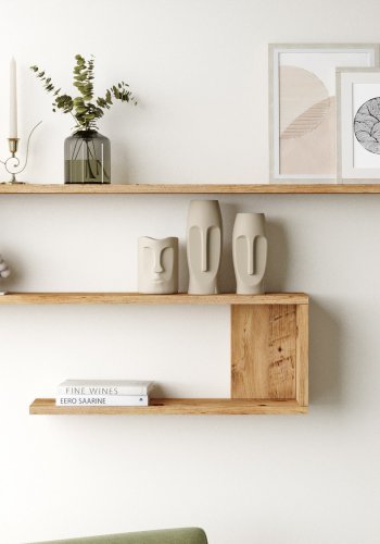 NORDVRK WL10 vegghylle - naturlig melamin