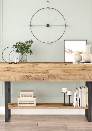 NORDVRK ML23 konsollbord, m. 2 drer og 1 hylle - Atlantic Pine melamin