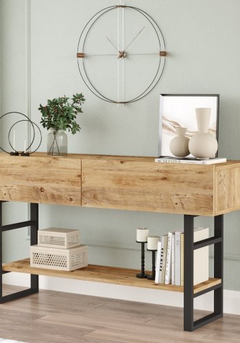 NORDVRK ML23 konsollbord, m. 2 drer og 1 hylle - Atlantic Pine melamin