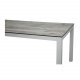 VENTURE DESIGN rektangulrt Lama hagebord - gr HPL og hvit aluminium (205x100)