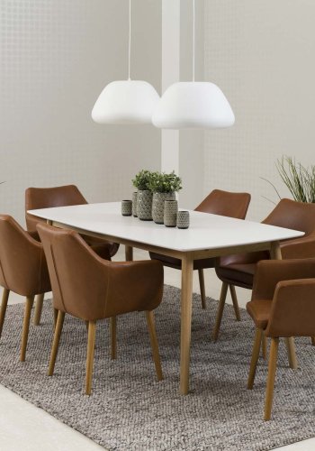 ACT NORDIC Nora f�t�lj - konjaksl�der PU med ben i ek