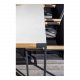 VENTURE DESIGN rektangulrt Texas hagebord - grtt glass og svart aluminium (200x100)