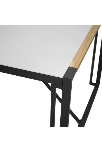 VENTURE DESIGN rektangulrt Texas hagebord - grtt glass og svart aluminium (200x100)