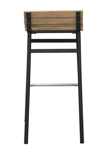 VENTURE DESIGN Mexico udendrs barstol m. rygln og fodsttte - natur akacietr og sort stl