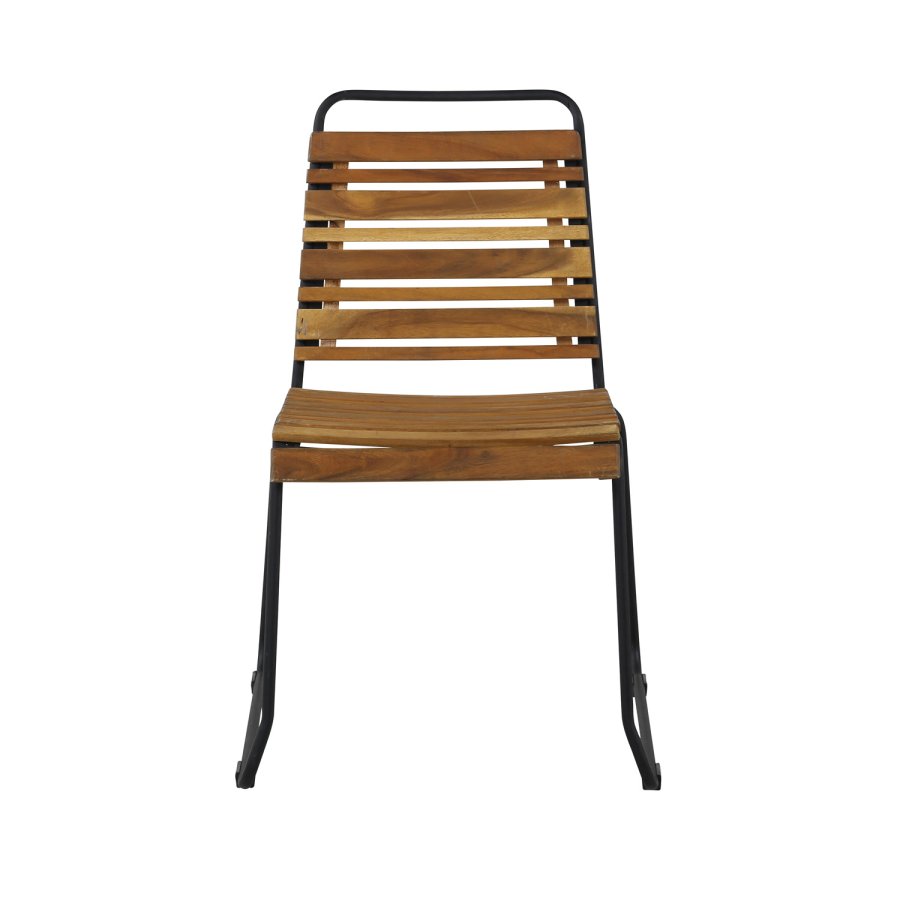 VENTURE DESIGN Bois hagestol - naturlig akasietre og sort stl