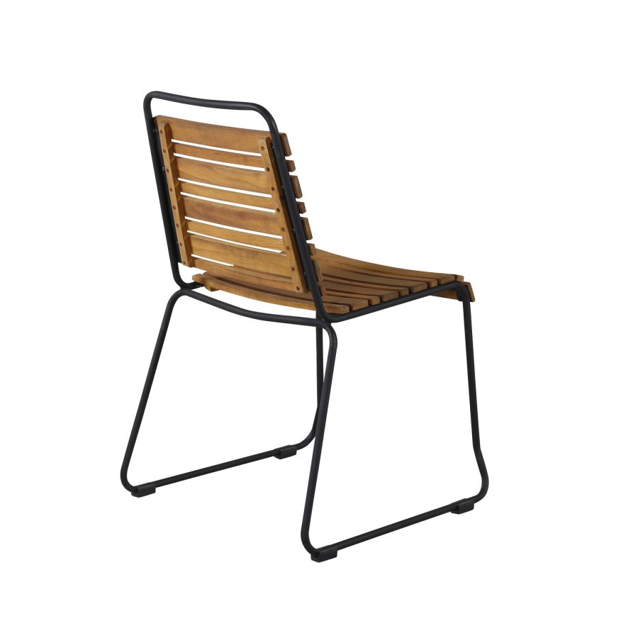 VENTURE DESIGN Bois hagestol - naturlig akasietre og sort stl