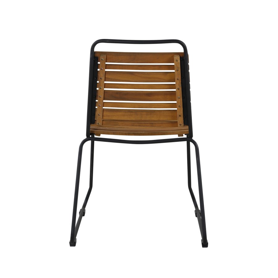 VENTURE DESIGN Bois hagestol - naturlig akasietre og sort stl