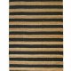 TEPPI 00021A gulvtppe m. striber, rektangulr - beige og sort jute (200x290)