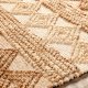 TEPPI 00025A gulvtppe m. mnster, rektangulr - beige jute (120x180)