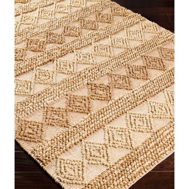 JUTE tppe Beige, carmel farve. 2640x160cm