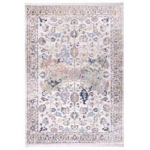 TEPPI 1137 teppe med mnster, rektangulrt - flerfarget flyelsstoff (160x230)