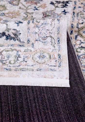 TEPPI 1137 gulvtppe m. mnster, rektangulr - multifarvet fljl stof (180x290)