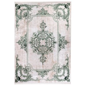 TEPPI 1037 teppe med mnster, rektangulrt - flerfarget flyelsstoff (120x180)