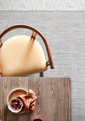 TEPPI 20522A gulvtæppe, rektangulær - grå-hvid sisal (160x230)