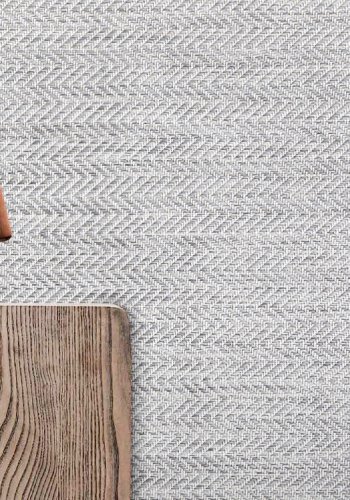 TEPPI 20522A gulvtæppe, rektangulær - grå-hvid sisal (160x230)