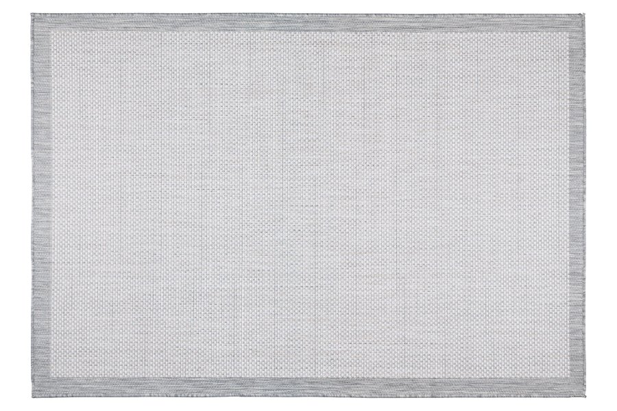 NORDVÄRK 23745A Fresco utendrsteppe, rektangulrt - antrasitt og hvit sisal (80x150)