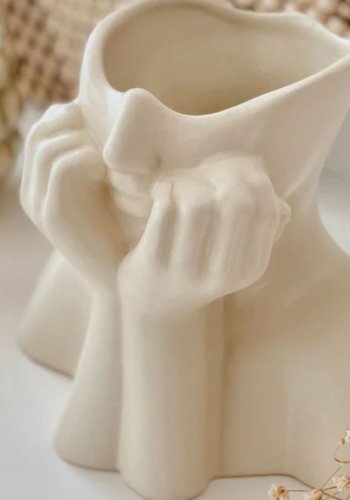 NORDVÄRK Scandinavia Layd vase - kremkeramikk