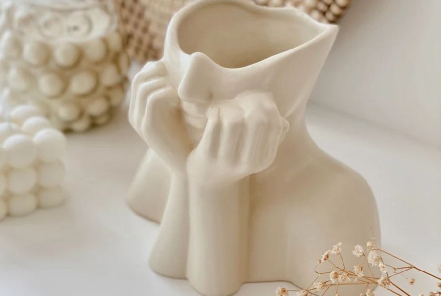 NORDVÄRK Scandinavia Layd vase - kremkeramikk