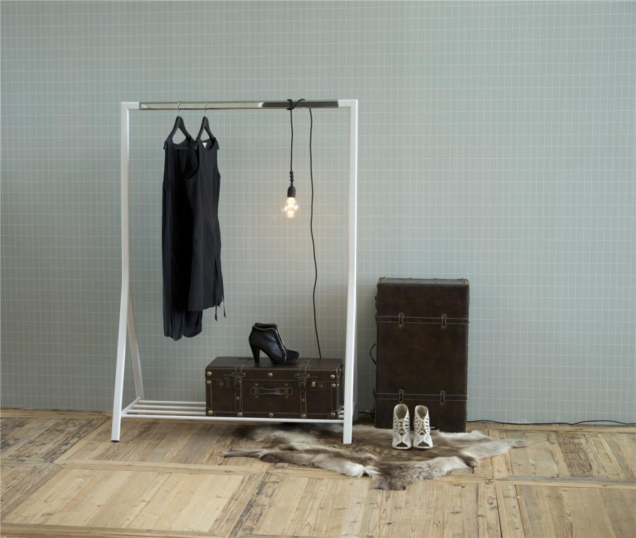 ACT NORDIC Brent Garderobenständer mit Schuhregal - weiß