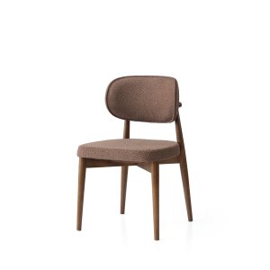 NORDVÄRK Mateo 4617 spisebordsstol - stof og brun bgetr