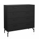 TVILUM Dana Chest 4 skuffer, Matt Black, 98,7 x 39,8 x 95,8 cm