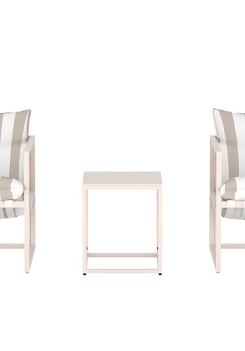 VENTURE HOME Messina Loungesett - Beige / Stripete Hvit Beige