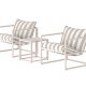 VENTURE HOME Messina Loungesett - Beige / Stripete Hvit Beige