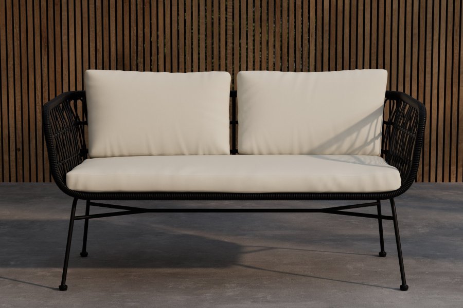 VENTURE HOME Isola Lounge Sofa - Svart / Svart rotting