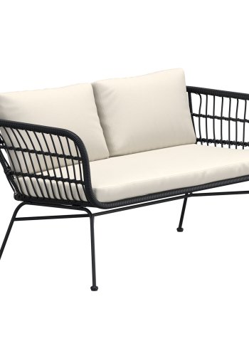VENTURE HOME Isola Lounge Sofa - Svart / Svart rotting