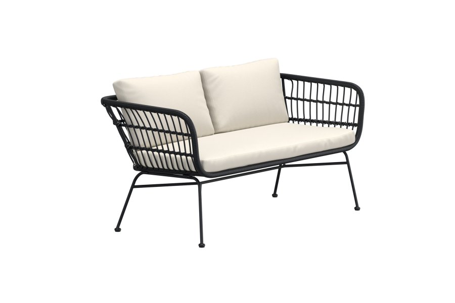 VENTURE HOME Isola Lounge Sofa - Svart / Svart rotting