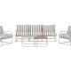 VENTURE HOME Palazzo havesofas�t, m. 1 bord, 1 sofa, 2 stole og beige/hvid stribet hynder - beige st�l