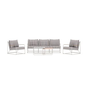 VENTURE HOME Palazzo sofasett - Beige hvit stripete
