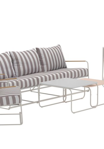 VENTURE HOME Palazzo soffgrupp - Beige vit randig