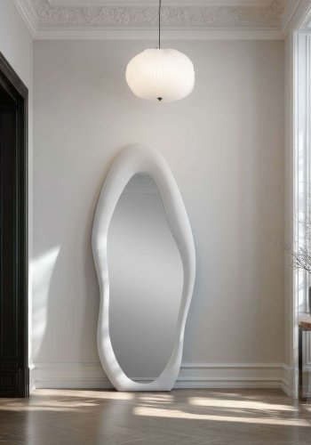 NORDV�RK Nero - Cream Cheval Mirror