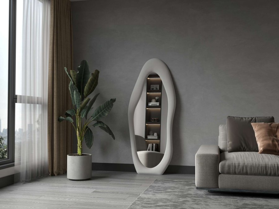 NORDV&Auml;RK Nero - Cream Cheval Mirror