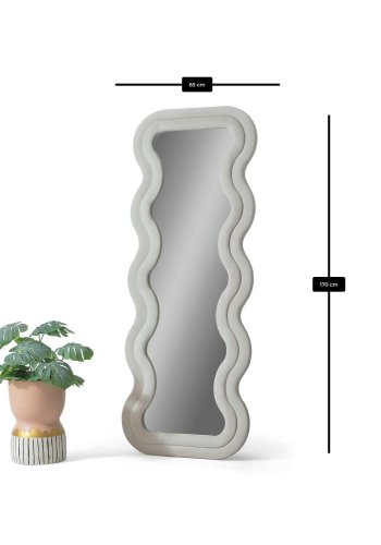 NORDV&Auml;RK Mundo Oval - Creme Cheval Mirror