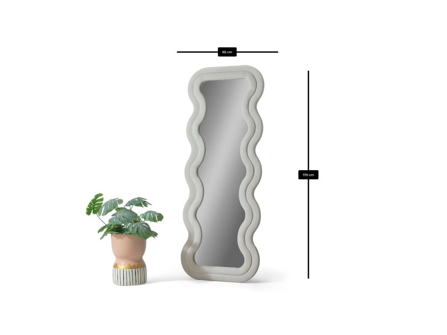 NORDV&Auml;RK Mundo Oval - Creme Cheval Mirror