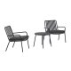 VENTURE HOME Mykonos Loungeset - Svart / Svart