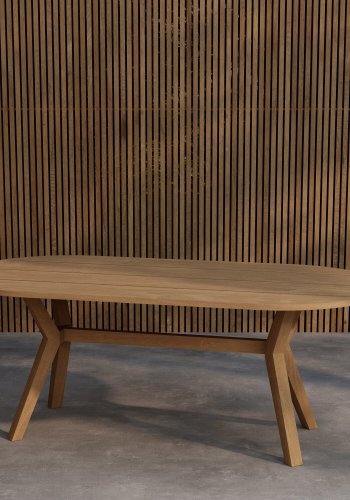 VENTURE HOME Kenya ovalt spisebord 200x100x75 cm - Naturlig teak