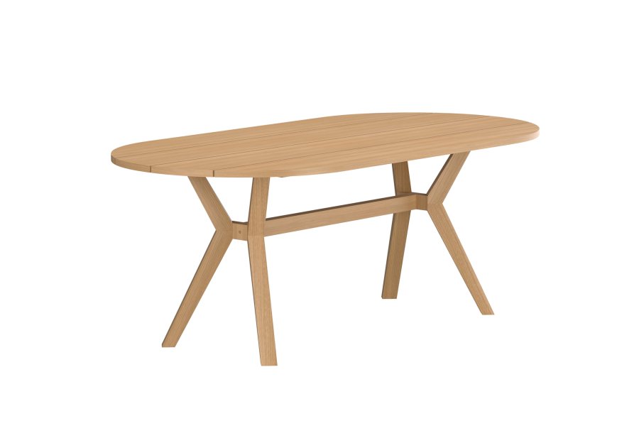 VENTURE HOME Kenya ovalt spisebord 200x100x75 cm - Naturlig teak