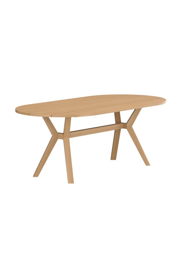 VENTURE HOME Kenya ovalt spisebord 200x100x75 cm - Naturlig teak