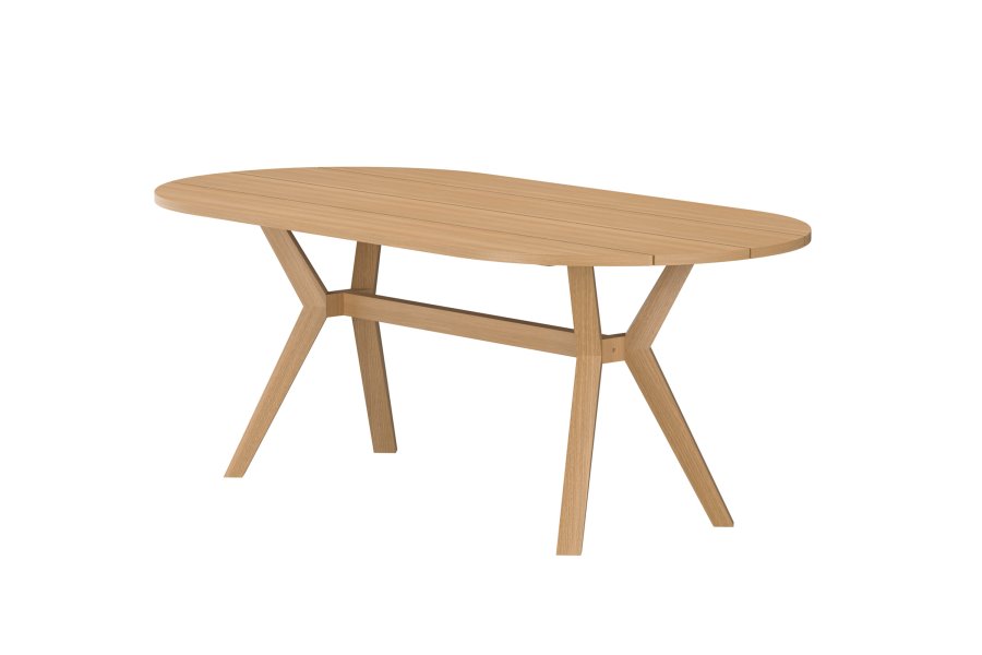 VENTURE HOME Kenya ovalt spisebord 200x100x75 cm - Naturlig teak