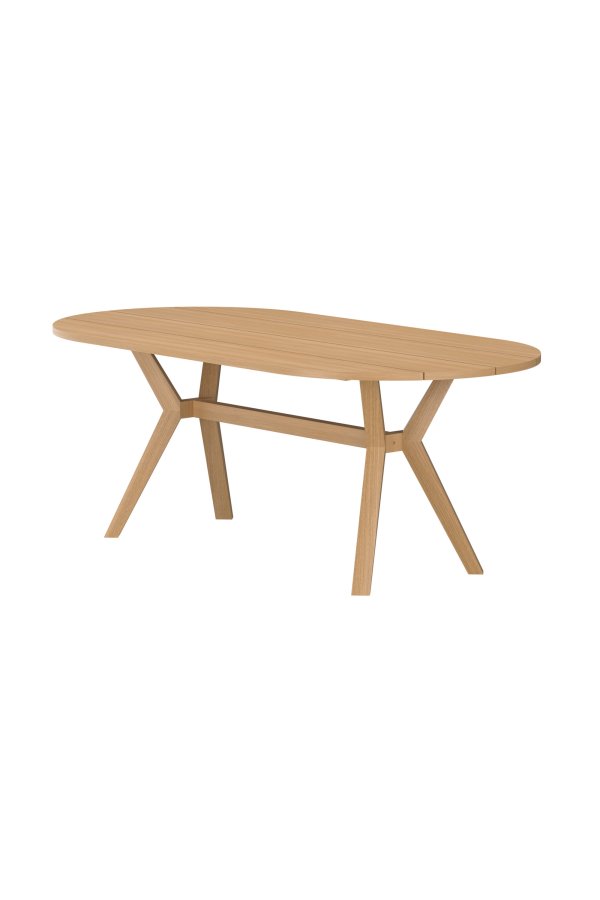 VENTURE HOME Kenya ovalt spisebord 200x100x75 cm - Naturlig teak