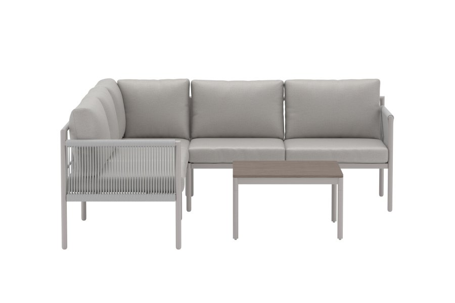 VENTURE HOME Kos hj�rnesofasett - Beige / Beige polywood