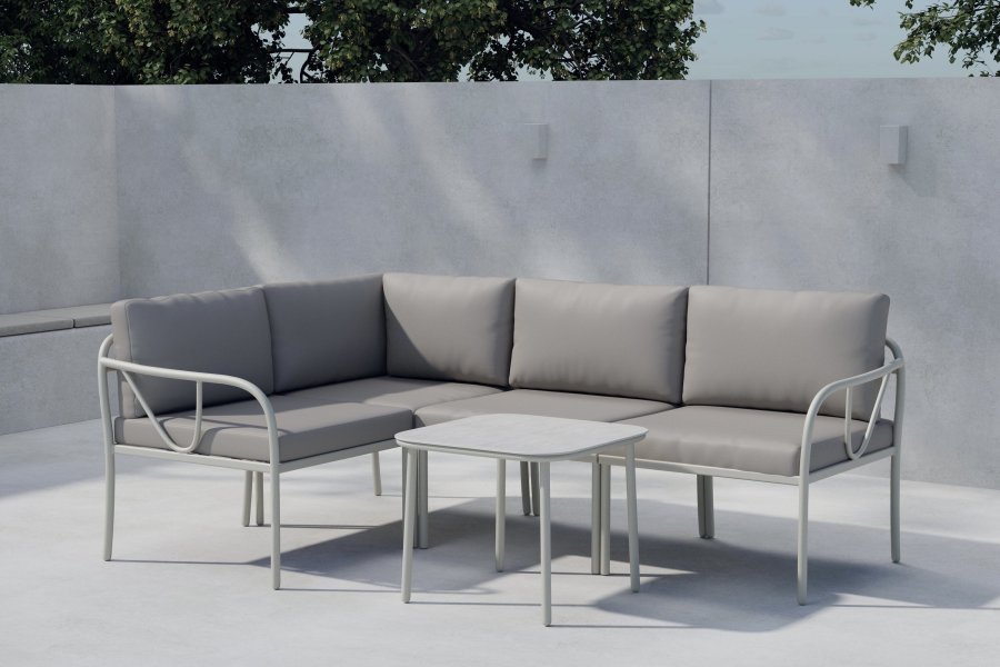 VENTURE HOME Hydra hj�rnesofasett - Gr� / Beige