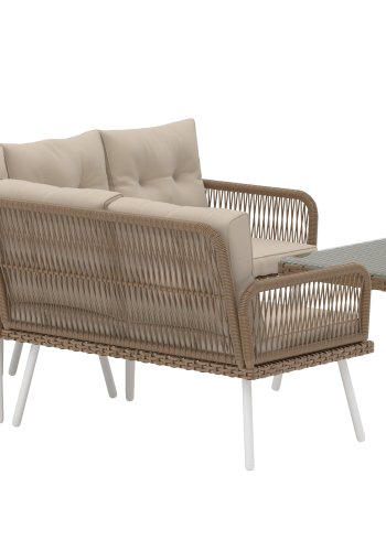 VENTURE HOME Ibiza hj�rnesofasett - Naturlig rotting / Beige