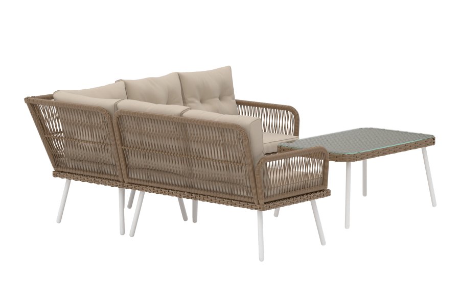 VENTURE HOME Ibiza hj�rnesofasett - Naturlig rotting / Beige